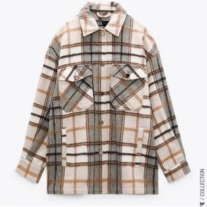 Zara | plaid Shacket oversized